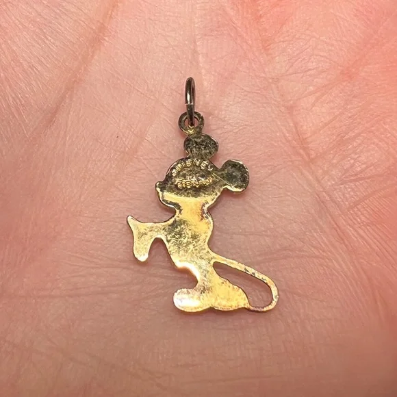 Vintage Disney Mickey Mouse Gold Charm - Picture 4 of 4